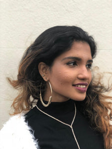 Crystal Drop Hoops